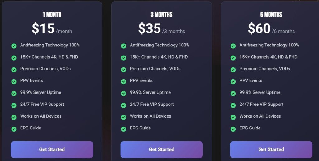 Nomad IPTV Pricing