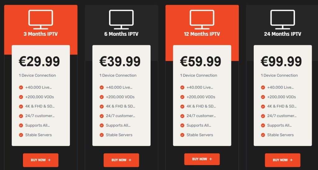 OnexIPTV Pricing
