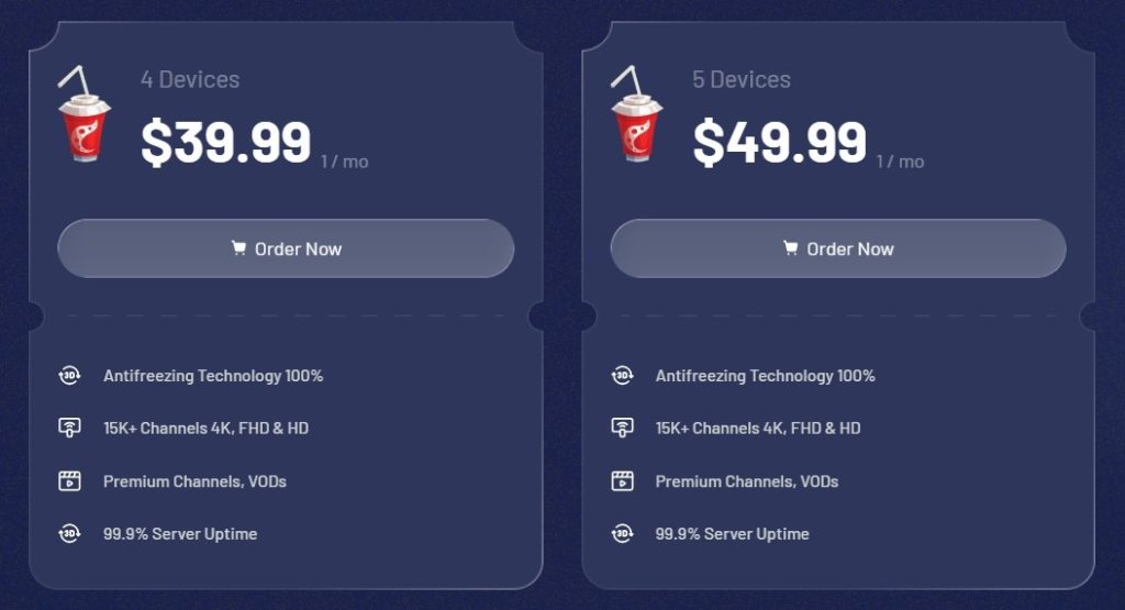 iScreenHD IPTV Pricing