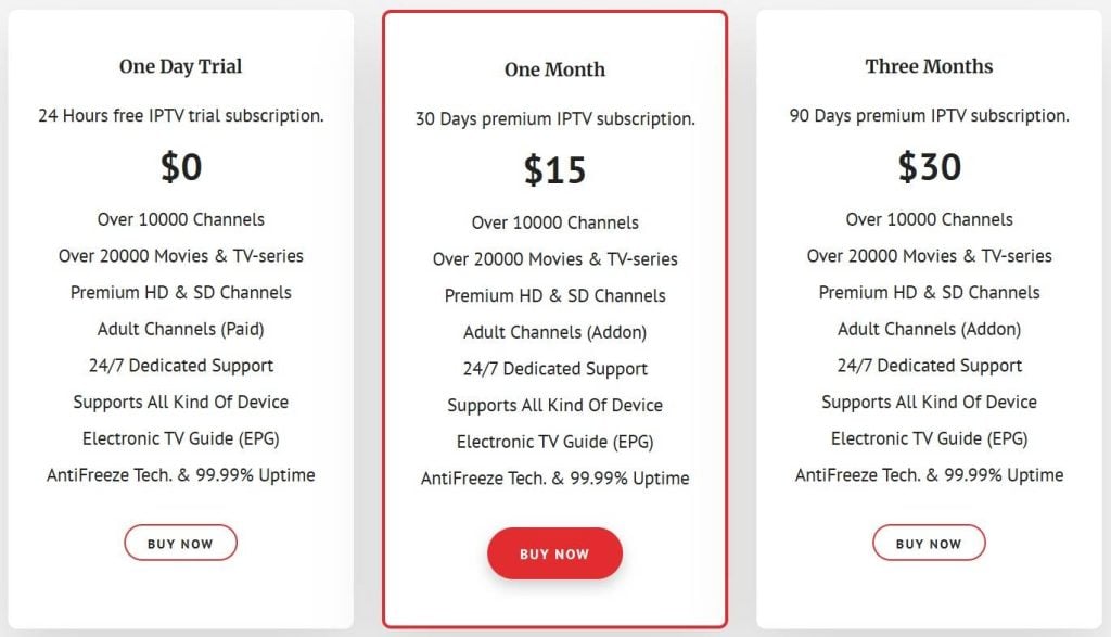 IPTVTune Pricing 1