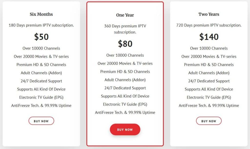 IPTVTune Pricing 2