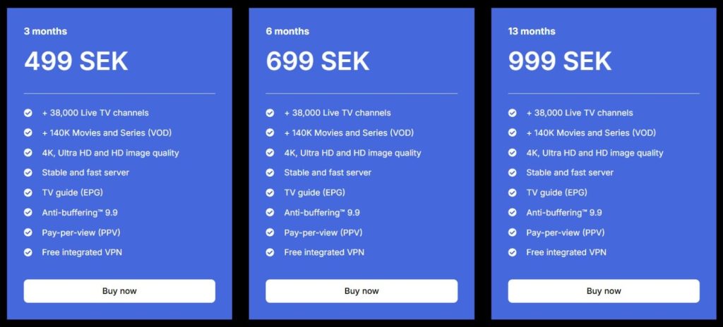 NordIPTV Pricing